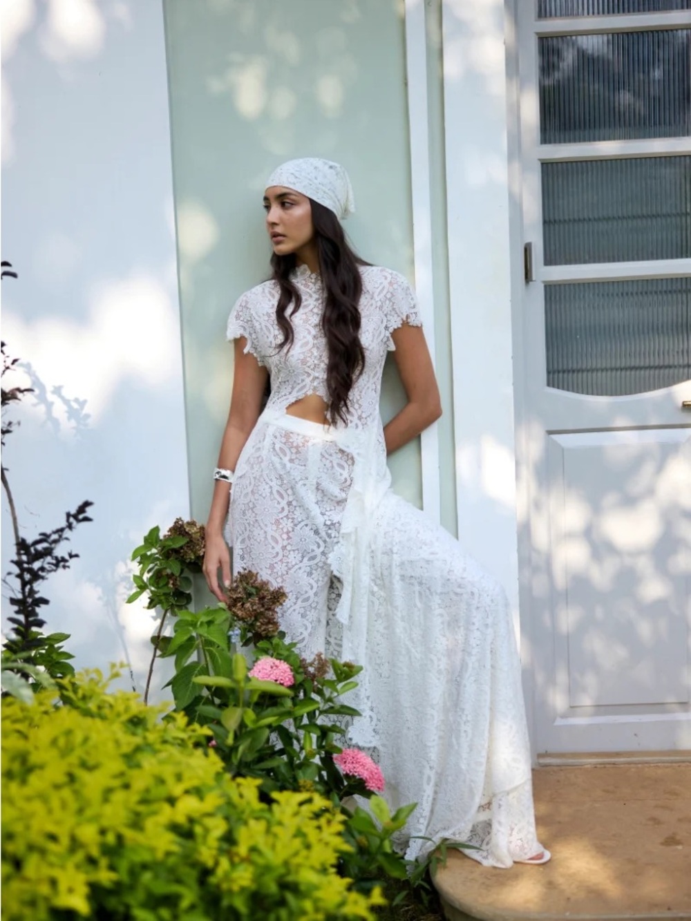 White Lace Three Piece Set